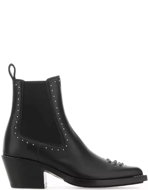 Chloé Black Leather Nellie Ankle Boot