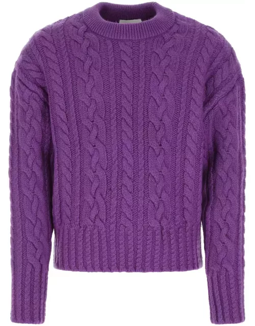 Ami Alexandre Mattiussi Purple Wool Sweater