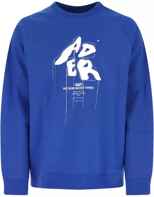 Ader Error Electric Blue Cotton Blend Sweatshirt
