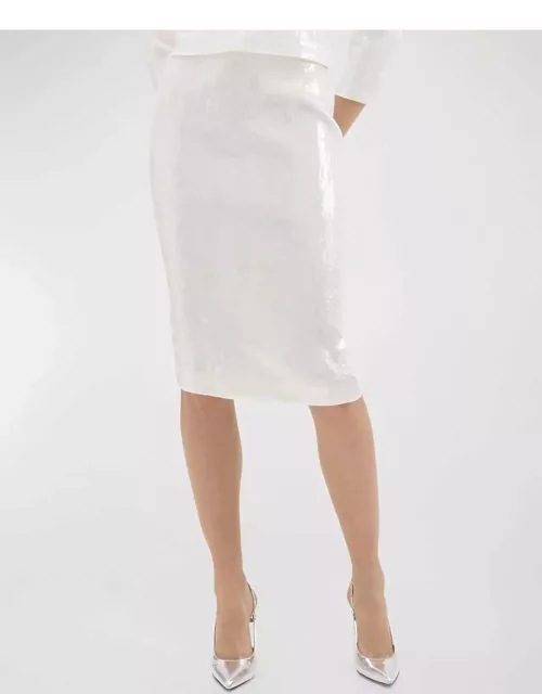 Sequin Slim-Fit Skirt