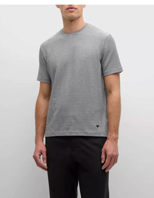 Men's Micro-Stripe Crewneck T-Shirt