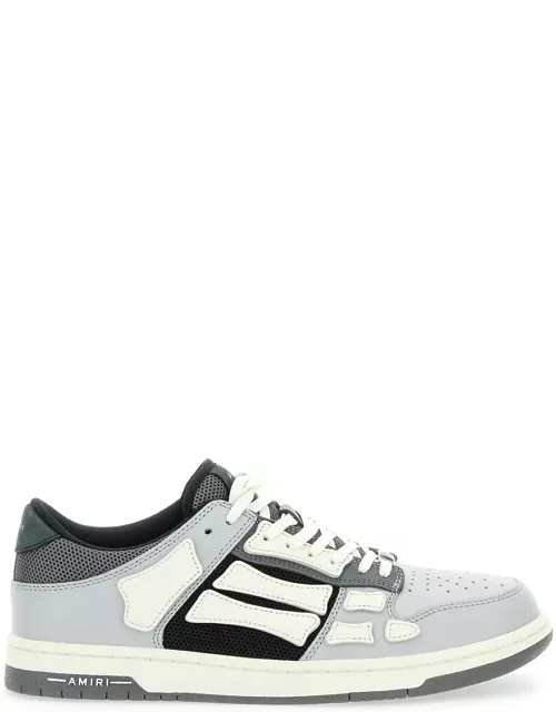 AMIRI Grey Low Top Sneakers With Panels In Leather Man