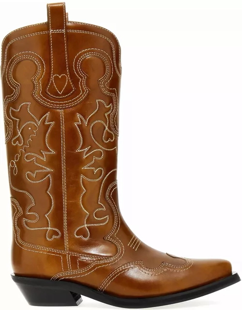 Ganni embroidered Western Boot