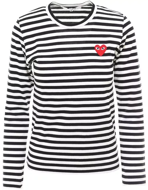 Comme des Garçons Play Striped Long-sleeved T-shirt