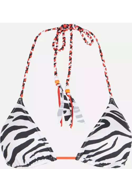 MC2 Saint Barth Woman Triangle Top Swimsuit With Zebra Print