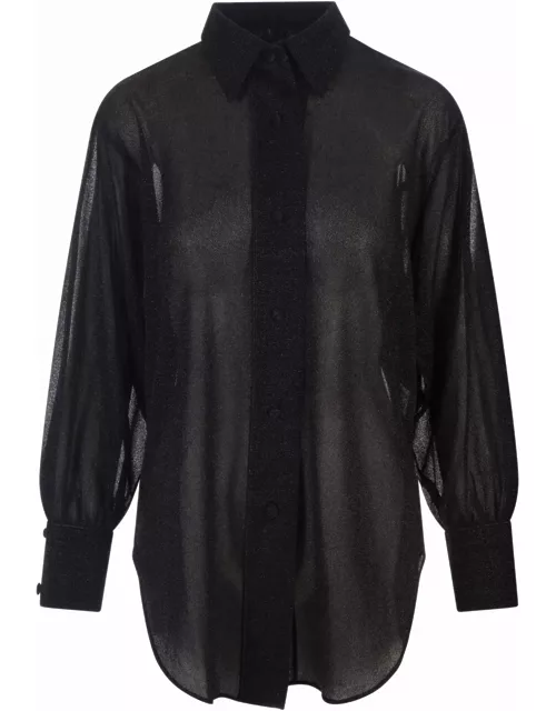 Oseree Black Lumiere Long Shirt