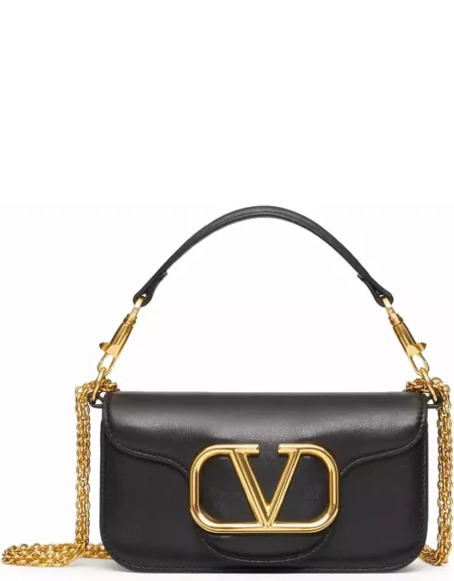 Valentino Garavani Small Shoulder Bag Loco` Vitello/antique Brass Logo