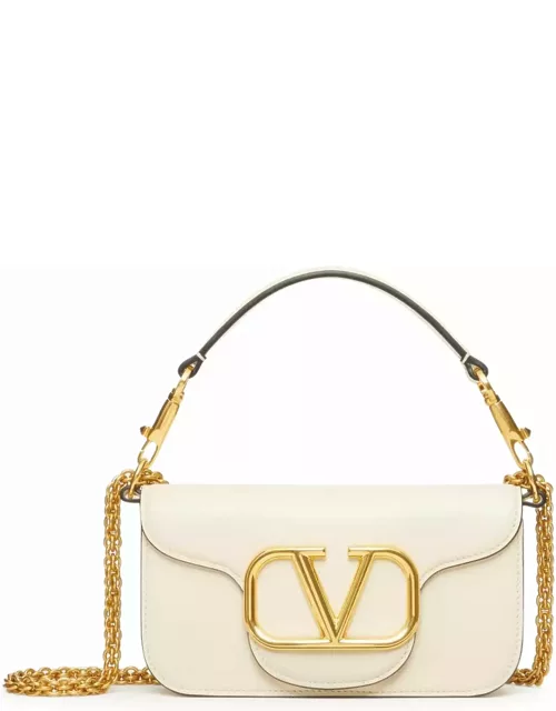 Valentino Garavani Small Shoulder Bag Loco` Vitello/antique Brass Logo
