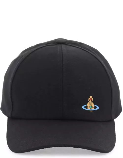 Vivienne Westwood Uni Colour Baseball Cap With Orb Embroidery