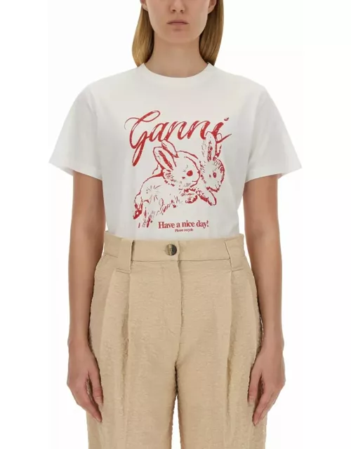 Ganni bunny T-shirt