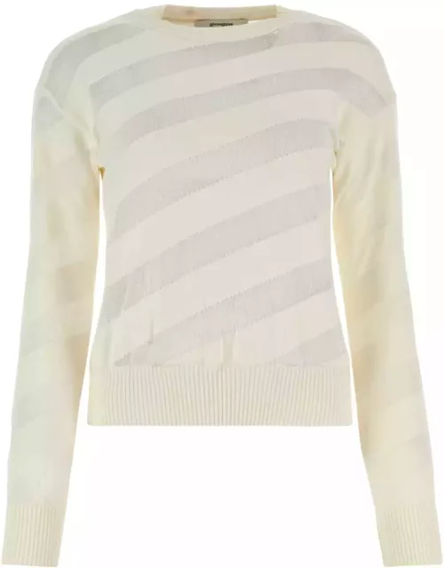 Gimaguas White Polyester Blend Zebra Sweater