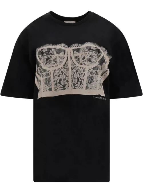 Alexander McQueen Lace Corset T-shirt