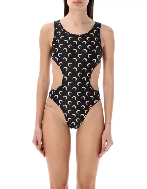 Marine Serre All-over Moon One-piece Swimsuit