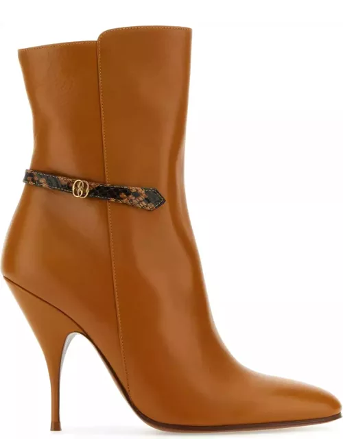 Bally Caramel Leather Odeya Ankle Boot