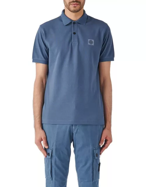 Stone Island Compass-patch Short-sleeved Polo Shirt