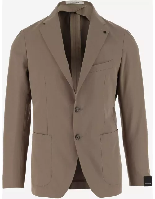 Tagliatore Single-breasted Cotton And Wool Jacket