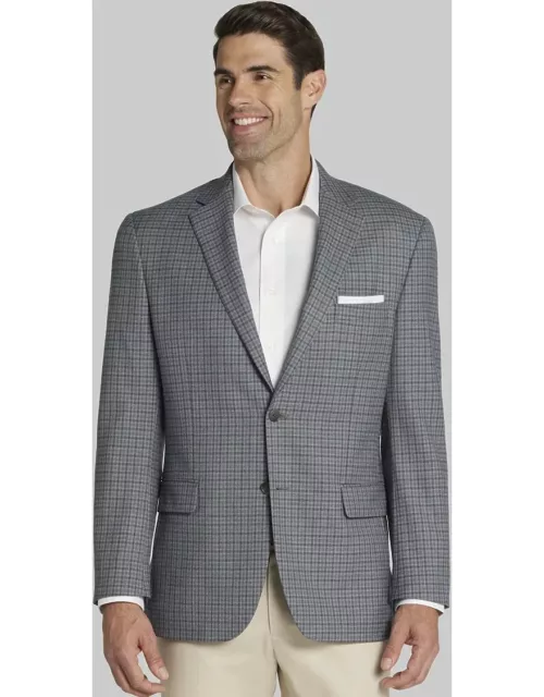 JoS. A. Bank Big & Tall Men's Traditional Fit Check Sportcoat , Grey, 60 Regular