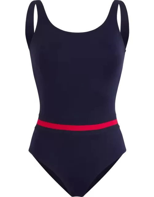Women One-piece Swimsuit Solid - Vilebrequin X Ines De La Fressange - Swimming Trunk - Fashion - Blue