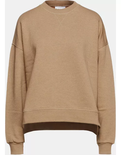 Ganni Brown Cotton Jersey Sweatshirt S/