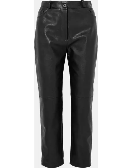 Stella McCartney Black Faux-Leather Pants XL (IT 46)