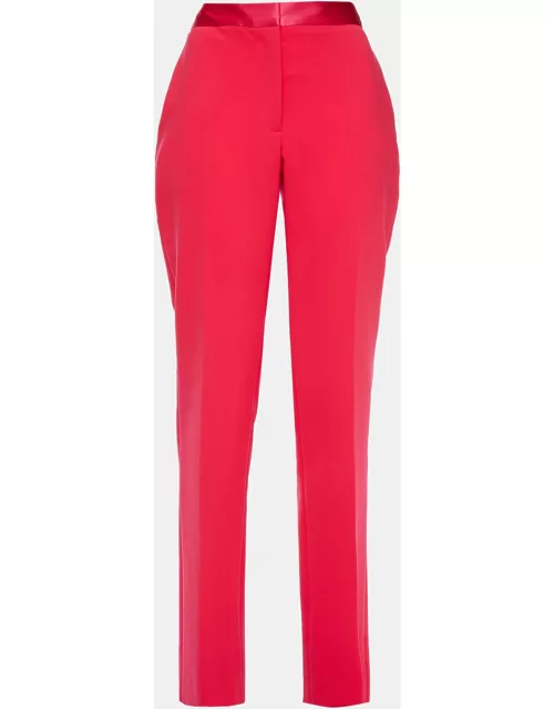 Carolina Herrera Hot Pink Crepe Straight Leg Pants L (US 12)
