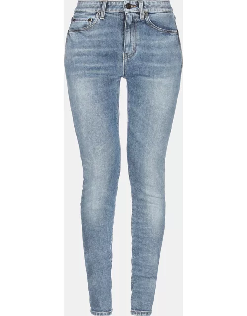 Saint Laurent Blue Denim Skinny Leg Jeans M Waist 28"