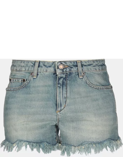 Saint Laurent Cotton Denim shorts