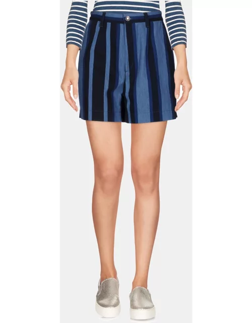 Dolce & Gabbana Blue Striped Denim Shorts XXS (IT 36)