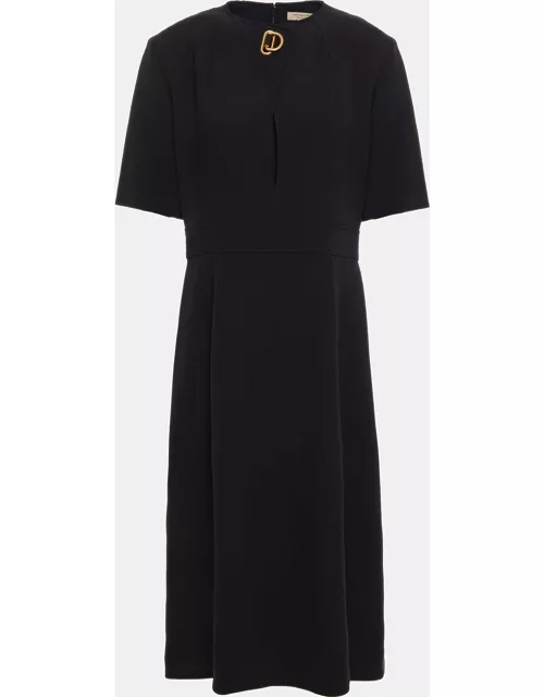Burberry Black Silk Midi Dress