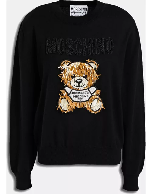 Moschino Virgin Wool Crew Neck Sweater