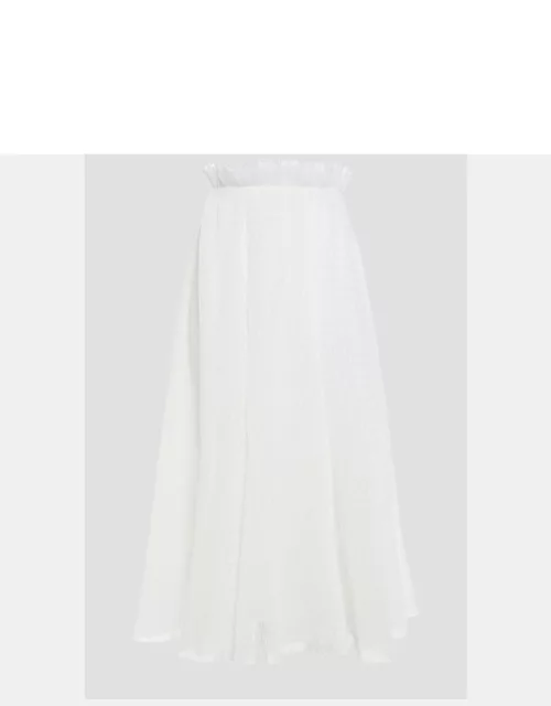 Zimmermann White Polyester Midi Skirt