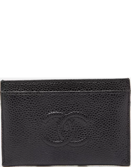 Chanel Black Caviar Leather CC Card Holder