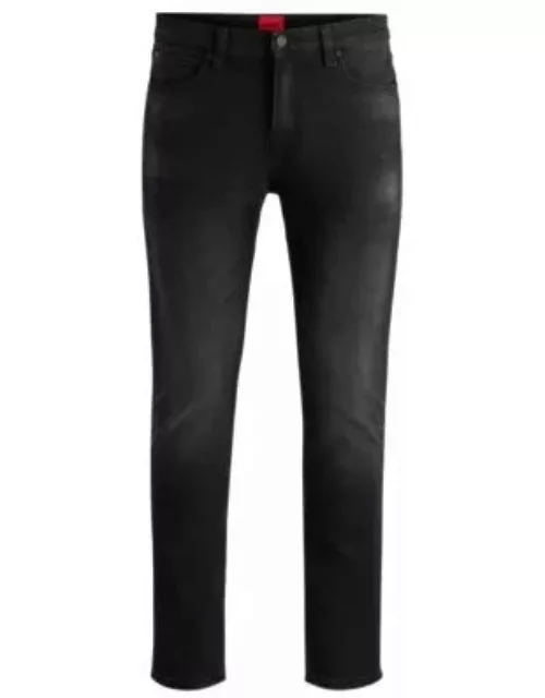 Extra-slim-fit jeans in black-black stretch denim- Black Men's Jean