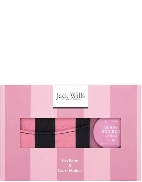 Jack Wills Cardholder and Lip Balm Gift Set - Pink