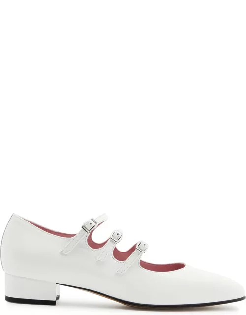 Carel Ariana Patent Leather Mary Jane Flats - White - 36 (IT36 / UK3)