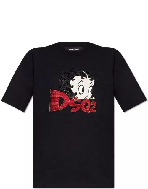 Dsquared2 X Betty Boop Sequin Embellished T-shirt