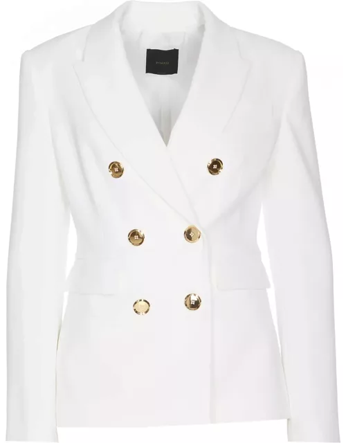 Pinko Double-breasted Blazer With Metal Button