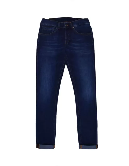 Dondup George Skinny Fit Jeans In Blue Stretch Deni