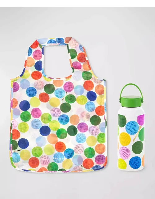 mini golf water bottle and shopping tote set