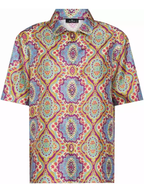 Etro Multicoloured Printed Silk Shirt
