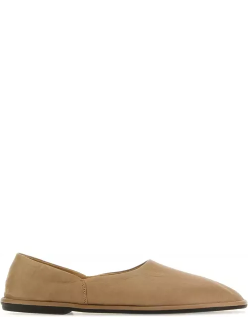 The Row Beige Leather Canal Slip On