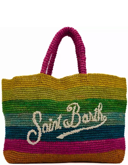 MC2 Saint Barth Raffia Beach Striped Multicolor Bag