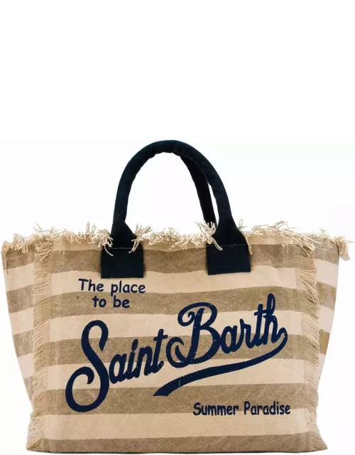MC2 Saint Barth Striped Canvas Vanity Bag