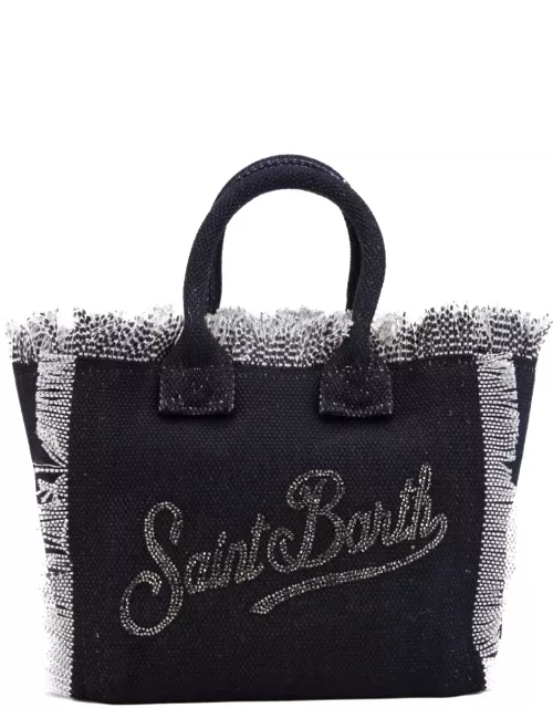 MC2 Saint Barth Black Vanity Mini Strass Bag