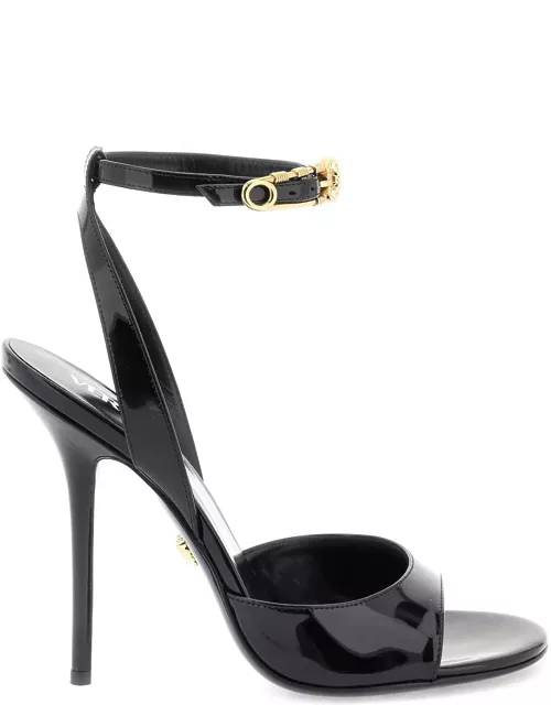 Versace safety Pin Patent Leather Sandal