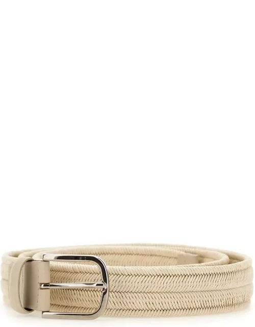 Orciani Cotton And Leather Belt