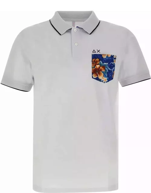 Sun 68 print Pocket Polo Shirt Cotton