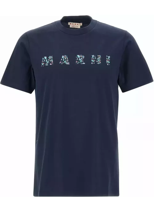 Marni floral Logo Cotton T-shirt