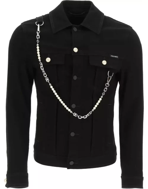 Dolce & Gabbana Denim Jacket With Keychain