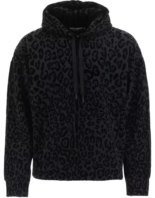 Dolce & Gabbana Flocked Leopard Hoodie